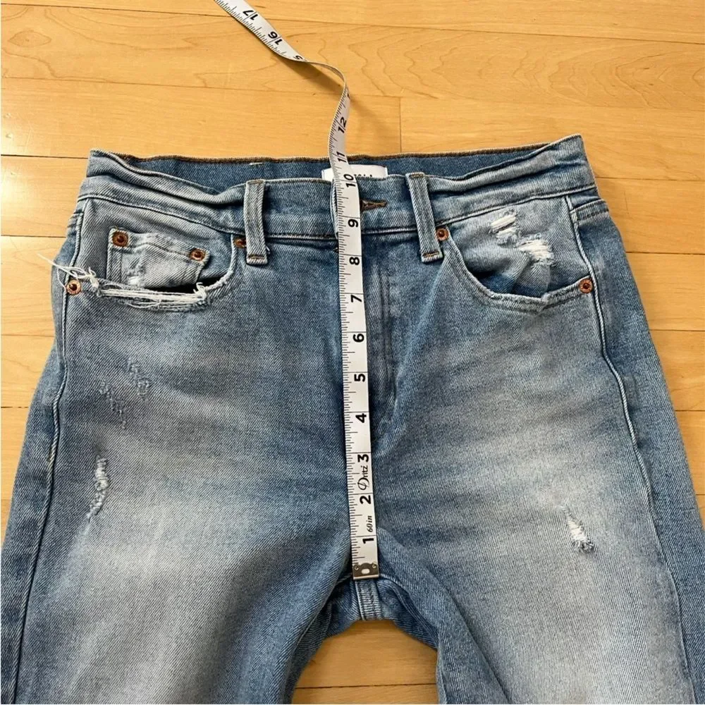 Pistola Monroe High Rise Slim Straight Cigarette Raw Hem in Dolores Park Wash 26 - Picture 8 of 13